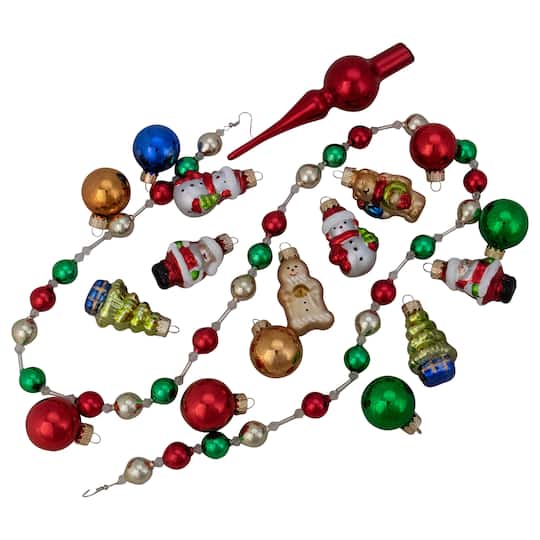 Tree Topper, Beaded Garland and Ornament Set